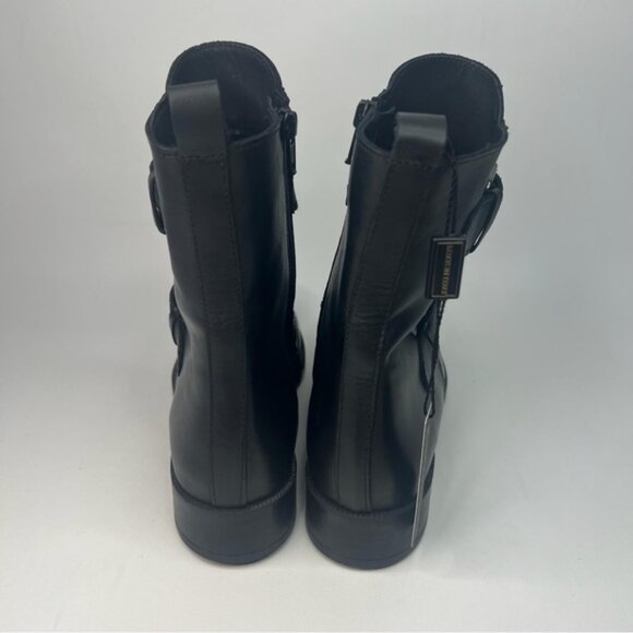 NWT EMANUELE CRASTO Italy🇮🇹Made Finest Italian LEATHER Boot Faux Double Buckle - Picture 11 of 16